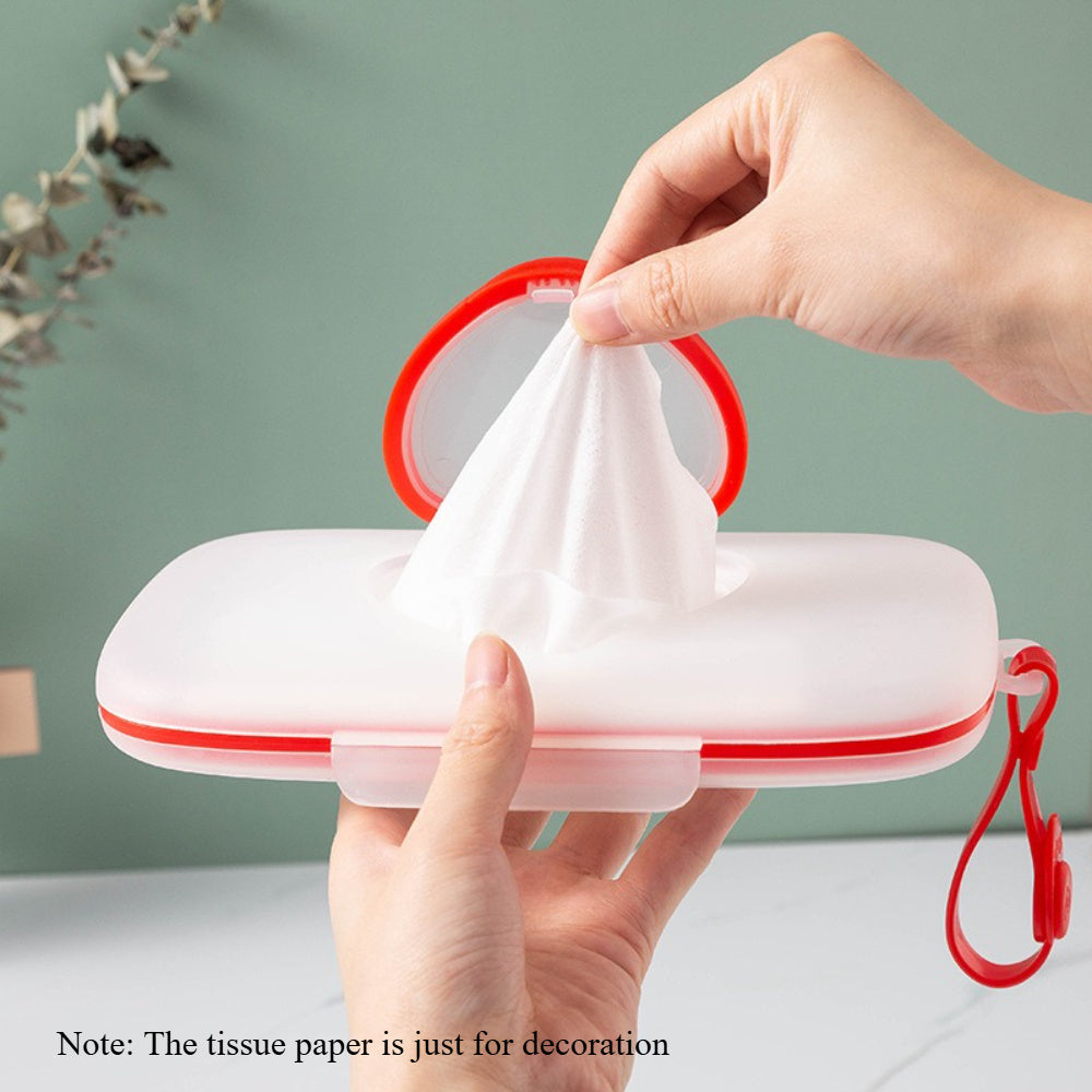 Heart-Shaped Compact Wipes Dispenser with Transparent Lid, Portable Single Wet Wipe Holder with Ergonomic Handle ā Ideal for Face Masks, Baby Wipes & Travel Essentials, Available in Various Colors