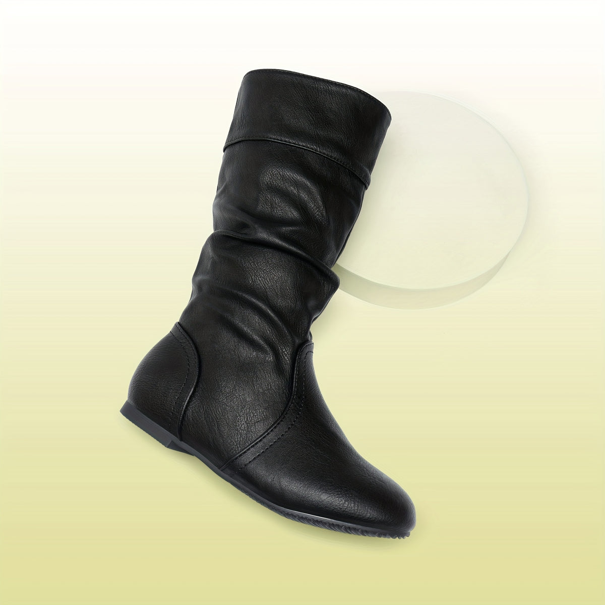 Kids' Winter Boots with Faux Fur Lining, Knee-High Side-Zip Fashion Boots with Elastic Gore for Toddler, Little Kid & Big Kid, Black & Brown