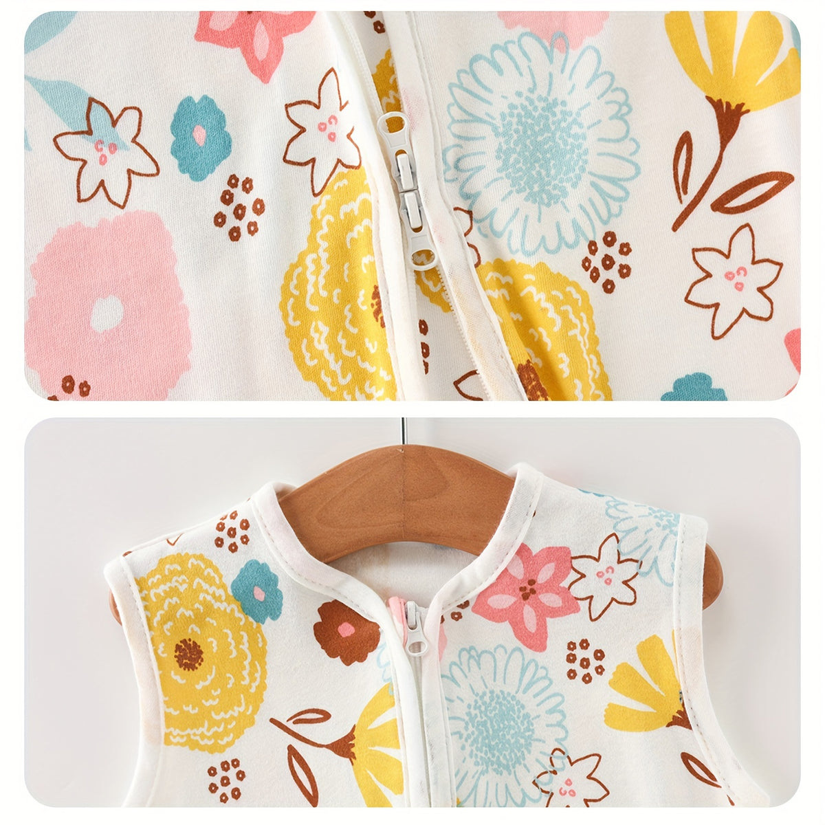 Baby Sleep Sacks 3-Pack with Two-Way Zipper, Newborn Wearable Swaddle Bags for Easy Diaper Changes, 0-6 Months, Blue Line or Pink