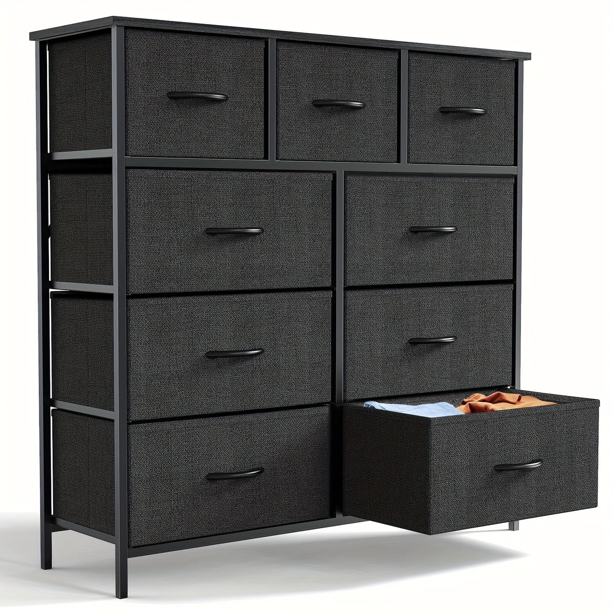 9 Drawer Storage Cabinet for Nursery and Bedroom, Chest of Drawers with Integrated Slide Rails, Multiple Color Options for Everyday Organization