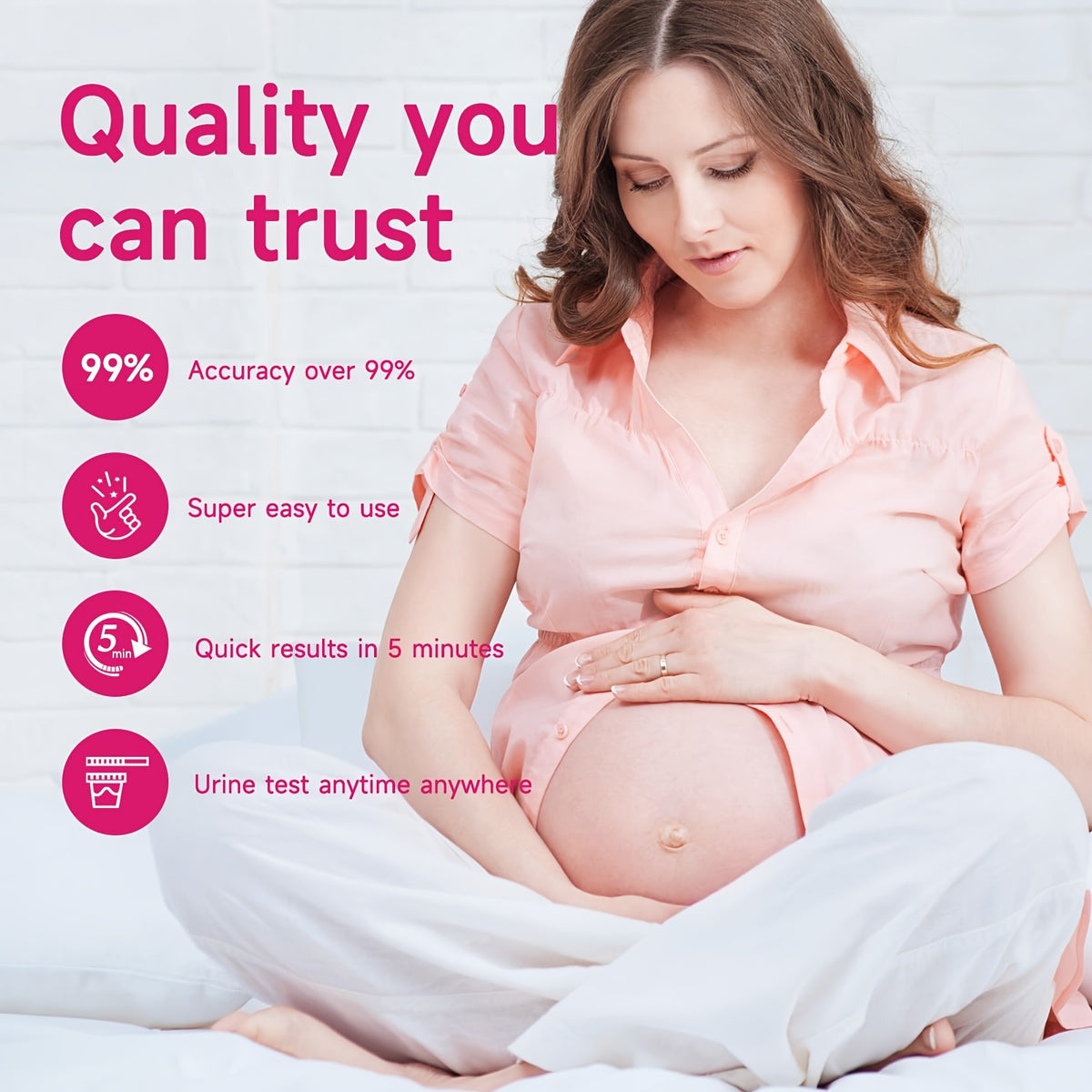 Early Detection Pregnancy Test Strips Kit, 50/100pcs Rapid HCG Home Pregnancy Test, 25mIU/mL Ultra-Sensitive Wide Strips, High Accuracy Bulk Testing Kit for Women and Healthcare Professionals