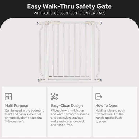 Walk-Through Baby Safety Gate by BalanceFrom, White Open-Box Doorway Barrier for Baby and Pets, Home Room Separation and Everyday Access
