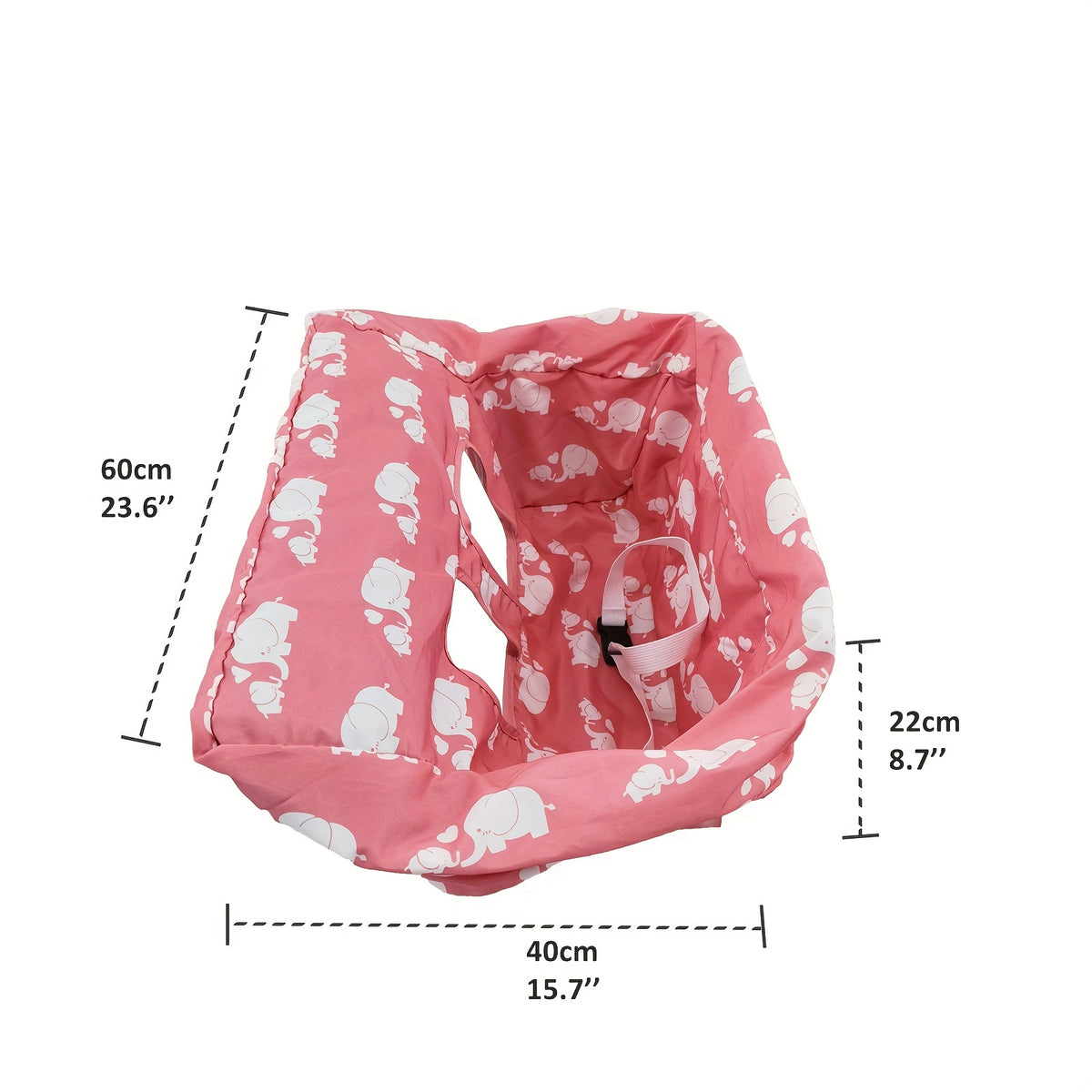 Shopping Cart Cover for Baby with High Chair Cushion, Soft Fold-Away Seat Protector with Adjustable Straps, Phone Pocket and Toy Loops