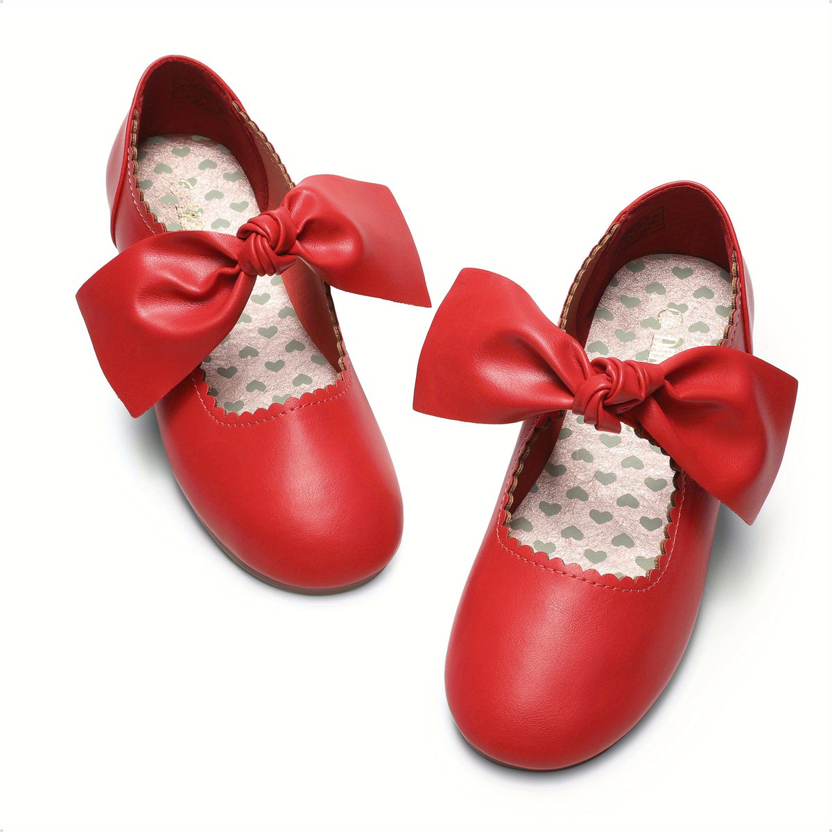 Girls Ballet Dress Flats with Bow and Elastic Strap, Soft Padded Mary Jane Shoes for Toddler, Little Kid & Big Kid Weddings, Parties and Christmas Outfits