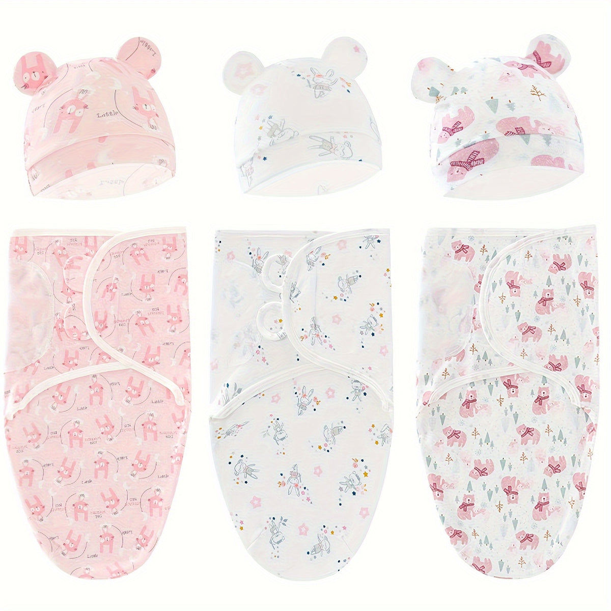 Newborn Swaddle Sacks 3-Pack for Babies 0-3 Months, Ergonomic Baby Swaddles for Early Sleep Routines, Multiple Color Options for Everyday Use