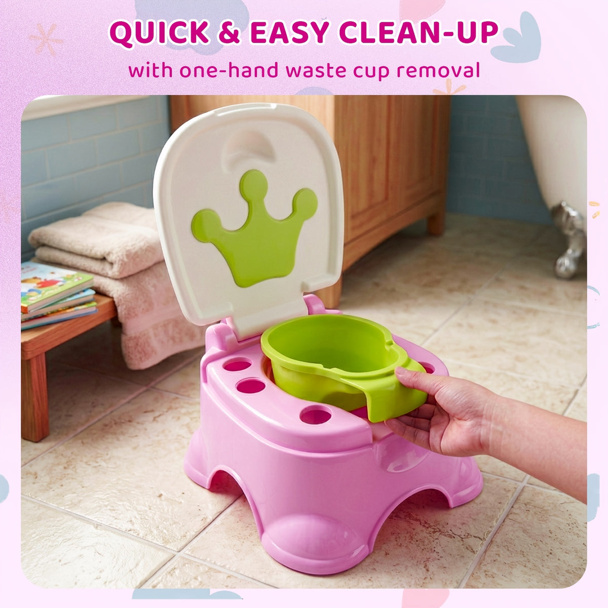 Toddler Potty Chair 3-in-1 Toilet Training Set with Removable Seat Ring and Step Stool for Boys and Girls Learning Independent Bathroom Routines
