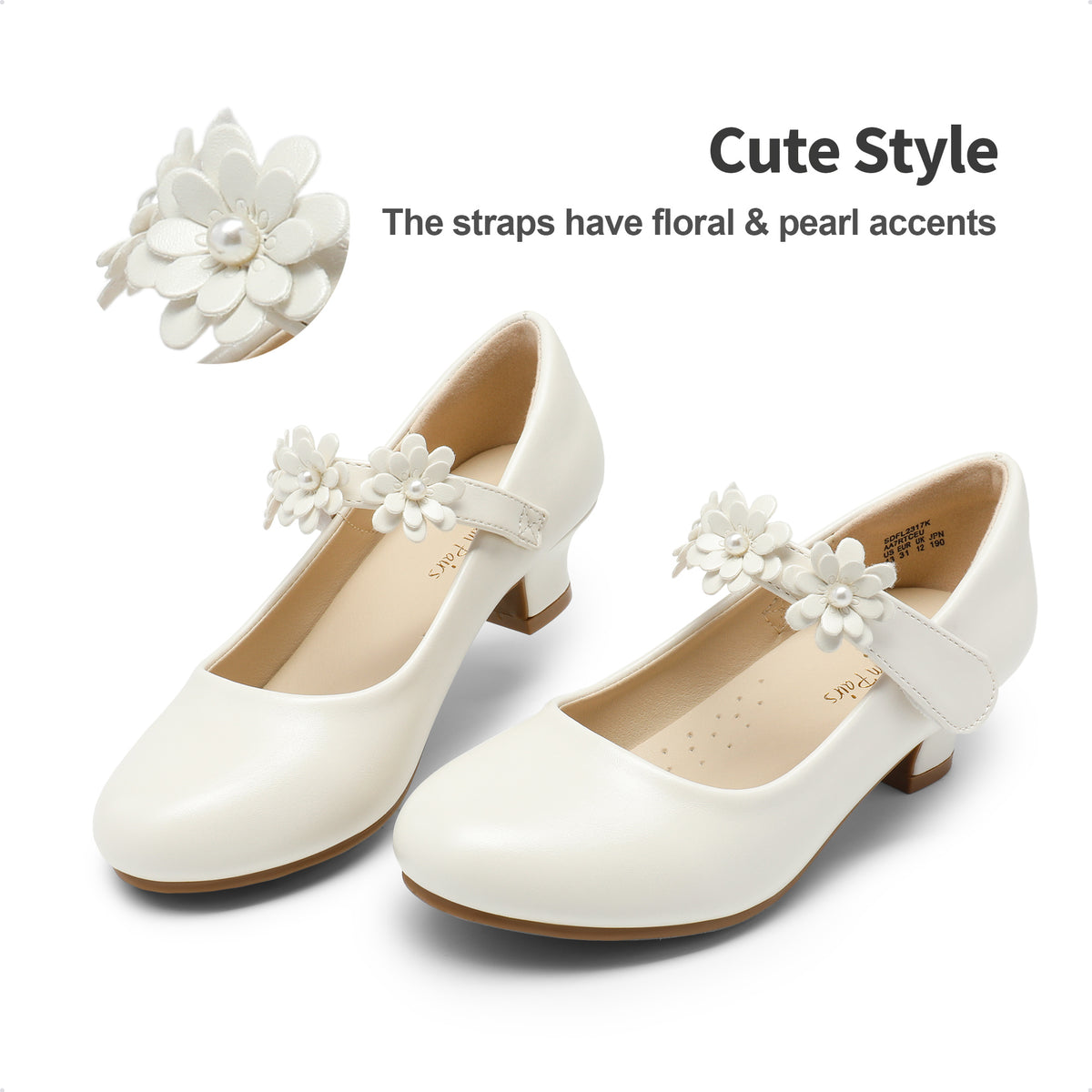 Rhinestone Ballet Flats for Girls, Mary Jane Dress Shoes with a Shimmering Look, Round-Toe Slip-On Party Shoes for Toddlers and Big Kids, Weddings