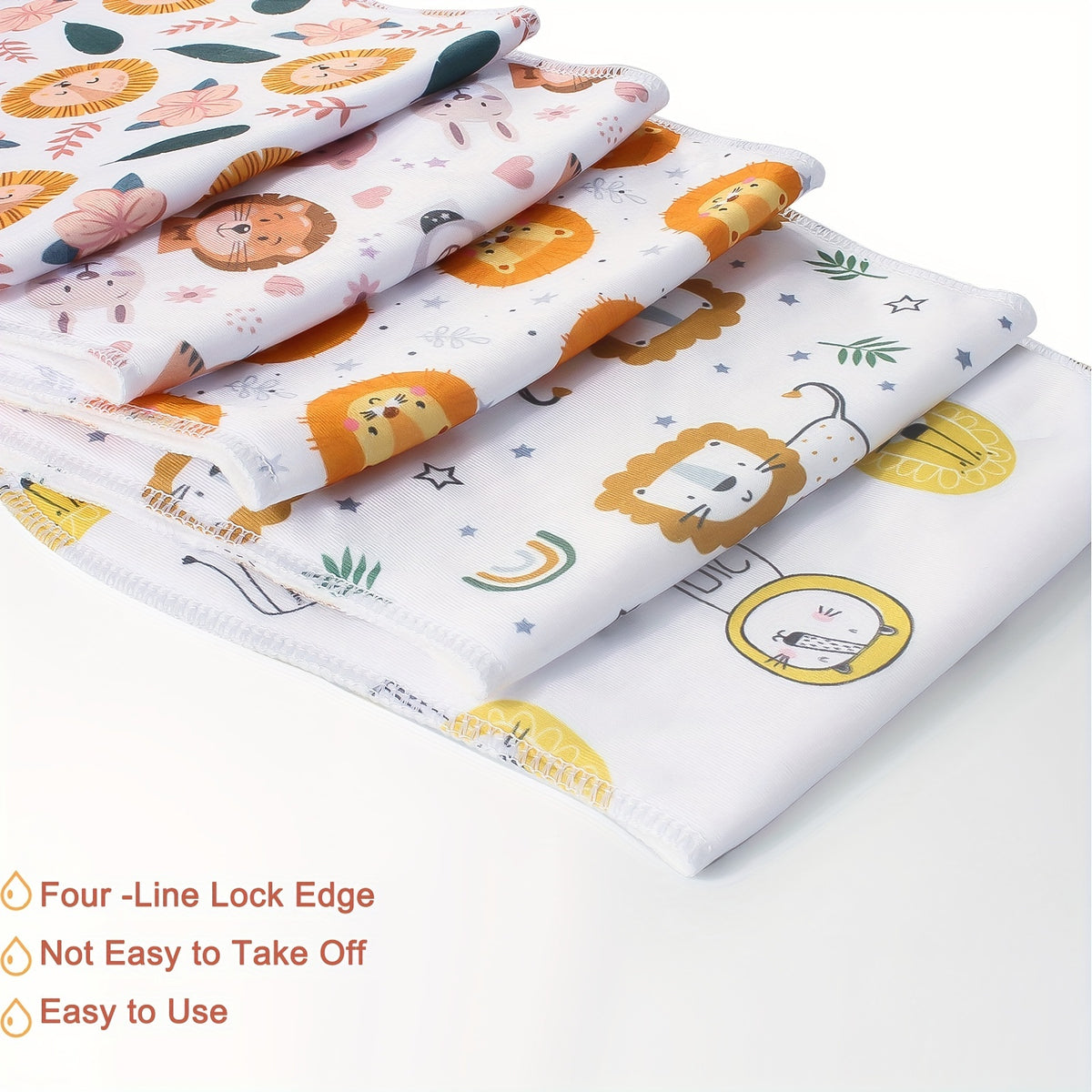Baby Burp Cloths 10-Piece Set with Printed Style Options, Newborn Spit-Up Cloths and Washcloths for Boys and Girls, Everyday Feeding Essentials