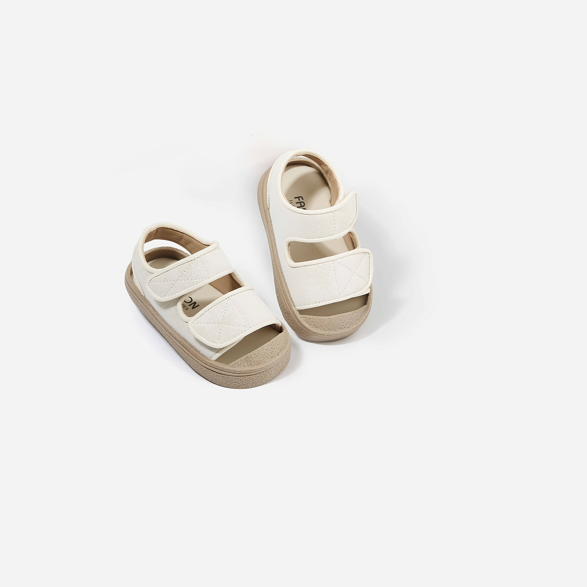 Toddler Summer Sandals with Soft Non-Slip Sole, Breathable Casual Shoes for Baby Boys and Girls, Dark Brown or White, US 4-8.5 Toddler Sizes