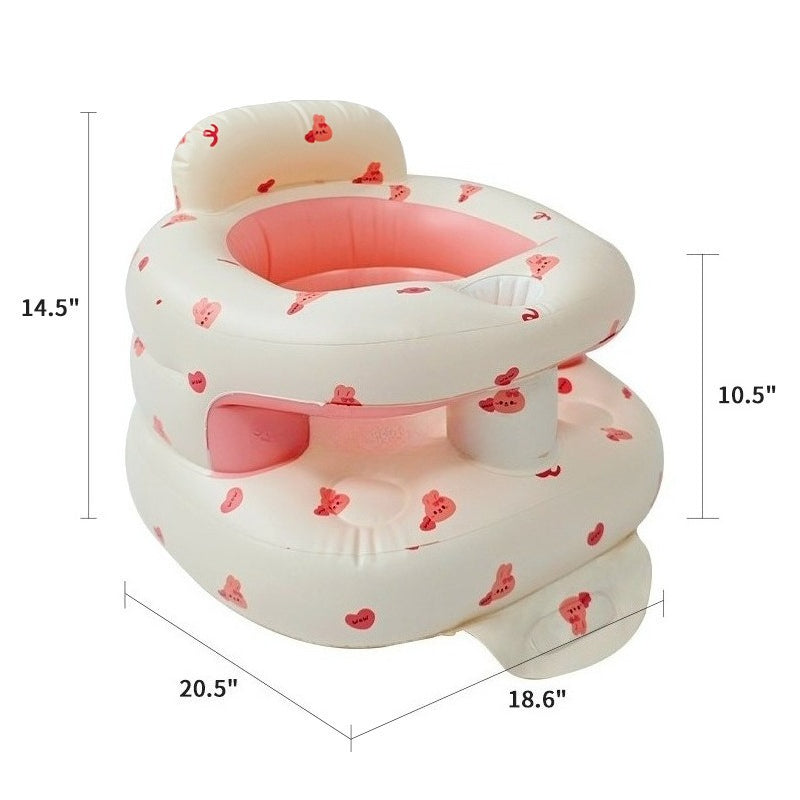 Inflatable Baby Sit-Up Chair Seat for Learning to Sit, Spine-Safe Infant Sitting Support Sofa, Portable Posture Training Gadget for Babies Practicing Independent Upright Sitting at Home