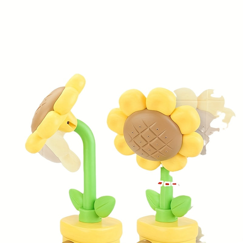 Sunflower Bath Toy with Spinning Spray Head, PVC Flower Water Play Spout in Red or Yellow for Supervised Kids Bathtub Play and Bath-Time Fun