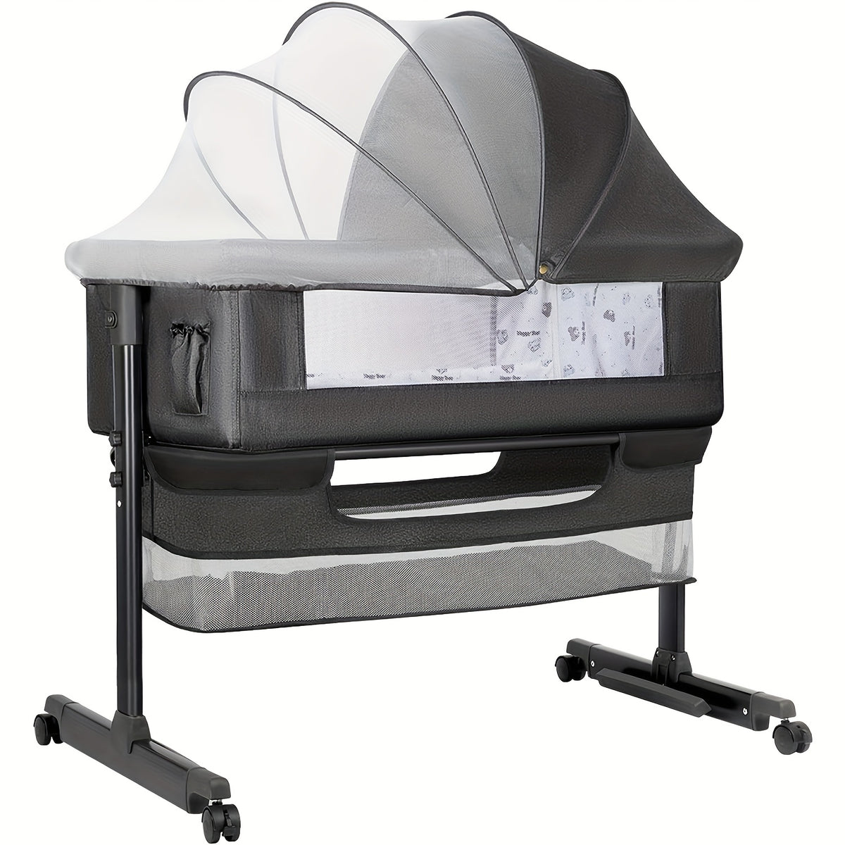 Children's Bed for Kids Room, Lightweight 12.79 lb Sleep Furniture with 44.09 lb Maximum Child Weight Limit, Pink, Black and Gray Color Options