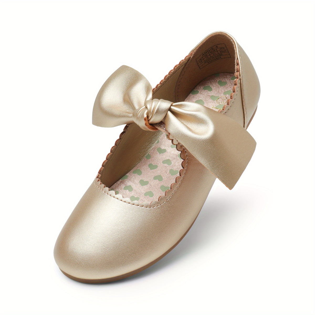 Girls Ballet Dress Flats with Bow and Elastic Strap, Soft Padded Mary Jane Shoes for Toddler, Little Kid & Big Kid Weddings, Parties and Christmas Outfits