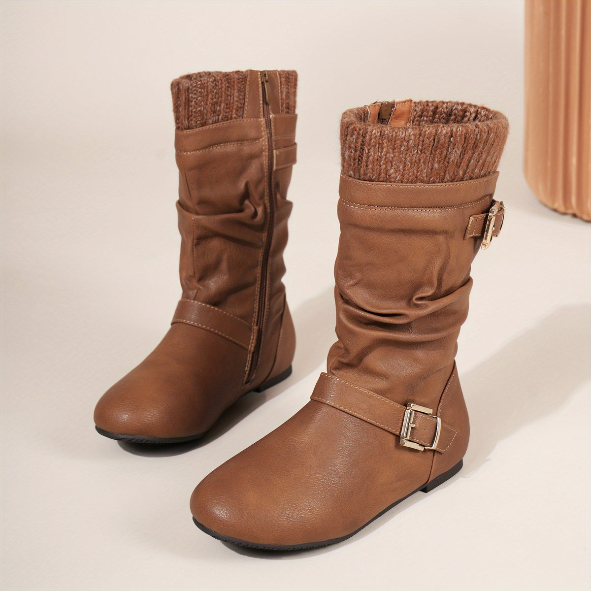 Faux Fur Lined Knee-High Winter Riding Boots for Girls - Fashionable Comfortable Tall Boots with Soft Lining, Warm Cold-Weather Footwear for Toddler, Little Kid & Big Kid