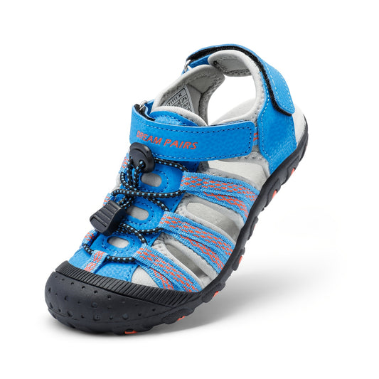 Kids Bungee Lace Sport Sandals for Boys and Girls | Hook-and-Loop Strap Summer Outdoor Shoes for Beach Days, Walks and Everyday Play