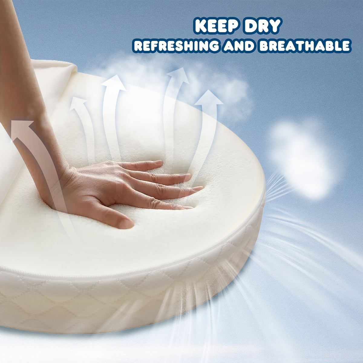 Bassinet Mattress Oval Foam with Removable Waterproof Cover, Baby Cradle Mattress in 15 x 30, 18 x 29 or 20 x 33 Inch Size Options