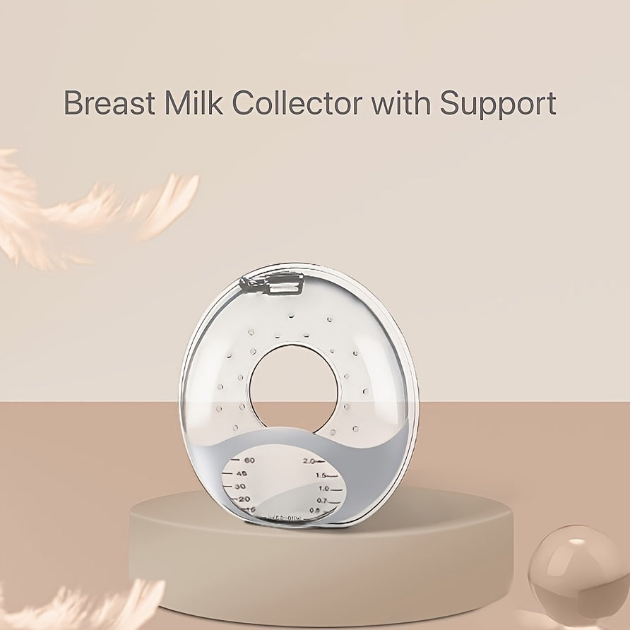 Breast Milk Collection Cups, 2-Pack Reusable Nursing Collectors with Measuring Scale and Stand, Listed 2 oz 60 mL Capacity for Home and Travel