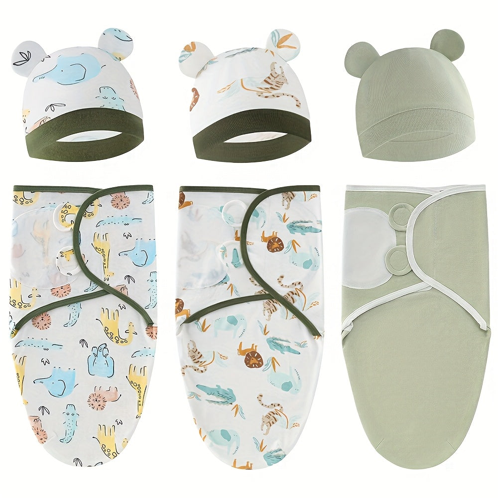 Newborn Swaddle Sacks 3-Pack for Babies 0-3 Months, Ergonomic Baby Swaddles for Early Sleep Routines, Multiple Color Options for Everyday Use