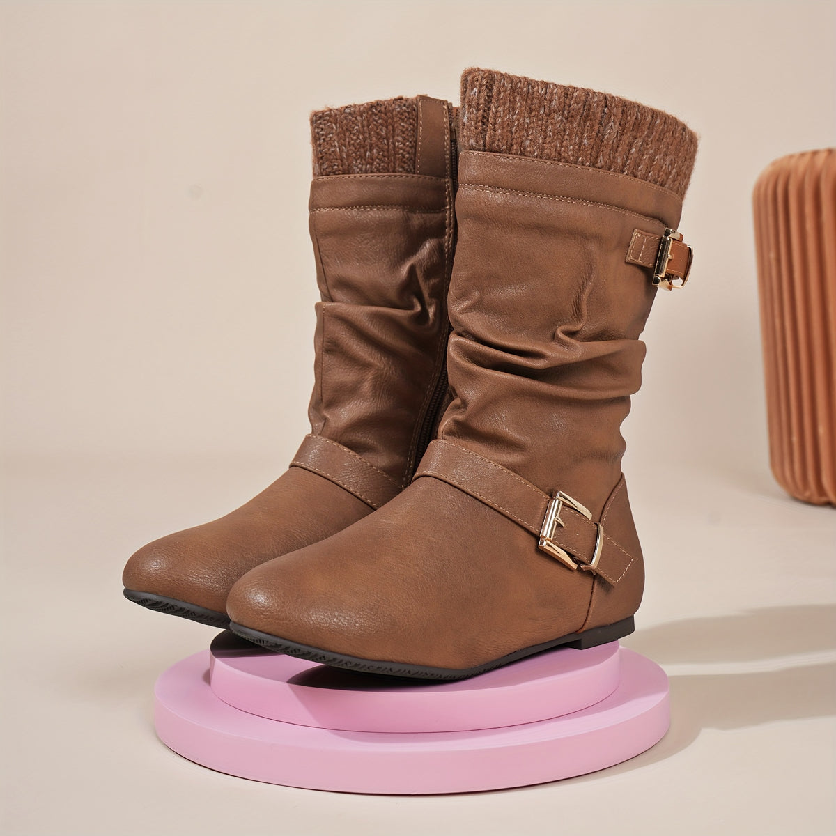 Faux Fur Lined Knee-High Winter Riding Boots for Girls - Fashionable Comfortable Tall Boots with Soft Lining, Warm Cold-Weather Footwear for Toddler, Little Kid & Big Kid