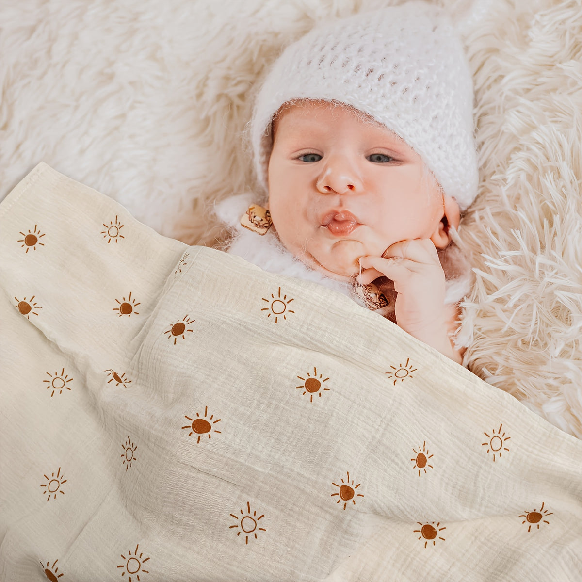 Swaddle Blankets for Newborns, 3-Pack Soft Breathable 38 x 40 Inch Receiving Blankets for Swaddling, Burp Cloth Use & Baby Shower Gifts