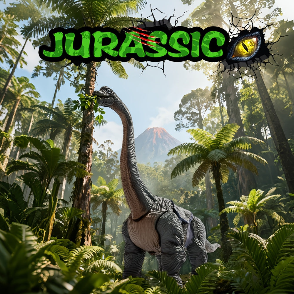 Brachiosaurus Dinosaur Ride-On Toy for Kids, Realistic Long-Neck Dinosaur Figure with Light-Up Effects and Dinosaur Sounds for Pretend Play