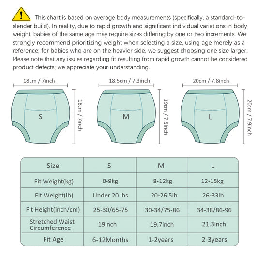 Breathable Toddler Potty Training Briefs 6-Pack, Soft Learning Underwear for Boys and Girls in Blue, Pink or Cartoon Styles with Weight-Based Sizes