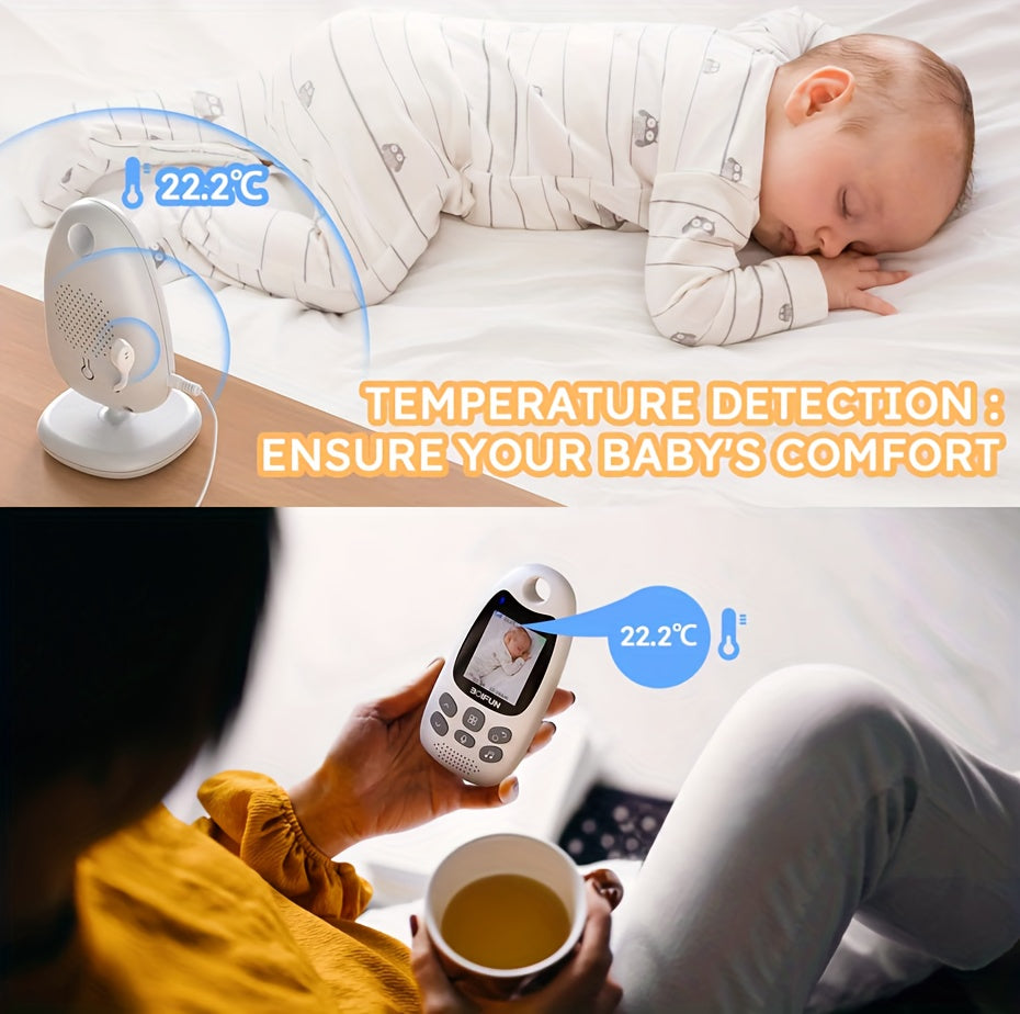 No WiFi Baby Monitor with Camera and Audio, BOIFUN VB610 Portable 2-Inch Screen with Night Vision, Two-Way Talk, VOX Mode and Temperature Alerts