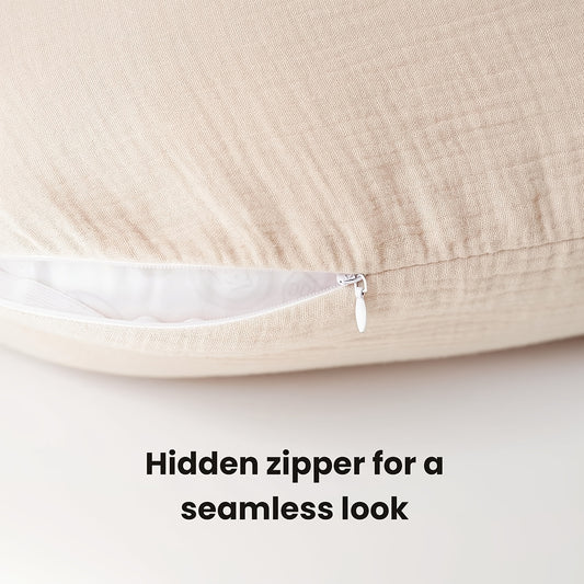 Muslin Nursing Pillow Covers, 2-Pack Breastfeeding Cushion Slipcovers in Gentle Baby-Friendly Prints for Feeding Time with Newborn Boys or Girls