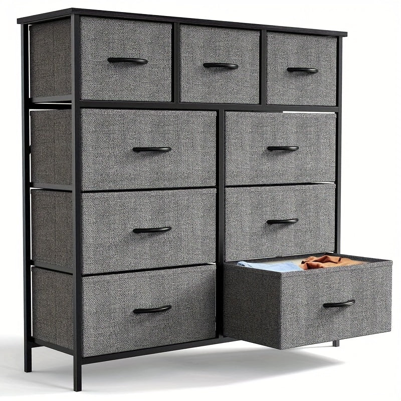 9 Drawer Storage Cabinet for Nursery and Bedroom, Chest of Drawers with Integrated Slide Rails, Multiple Color Options for Everyday Organization