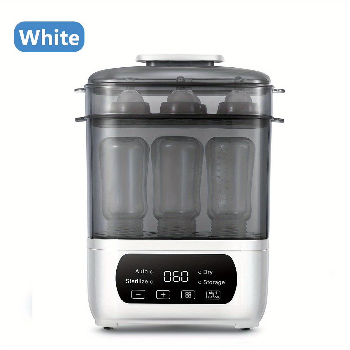 Modular Baby Bottle Steamer and Dryer with LED Touch Screen and Auto Shut-Off, Electric Countertop Care for Compatible Bottles and Pump Parts