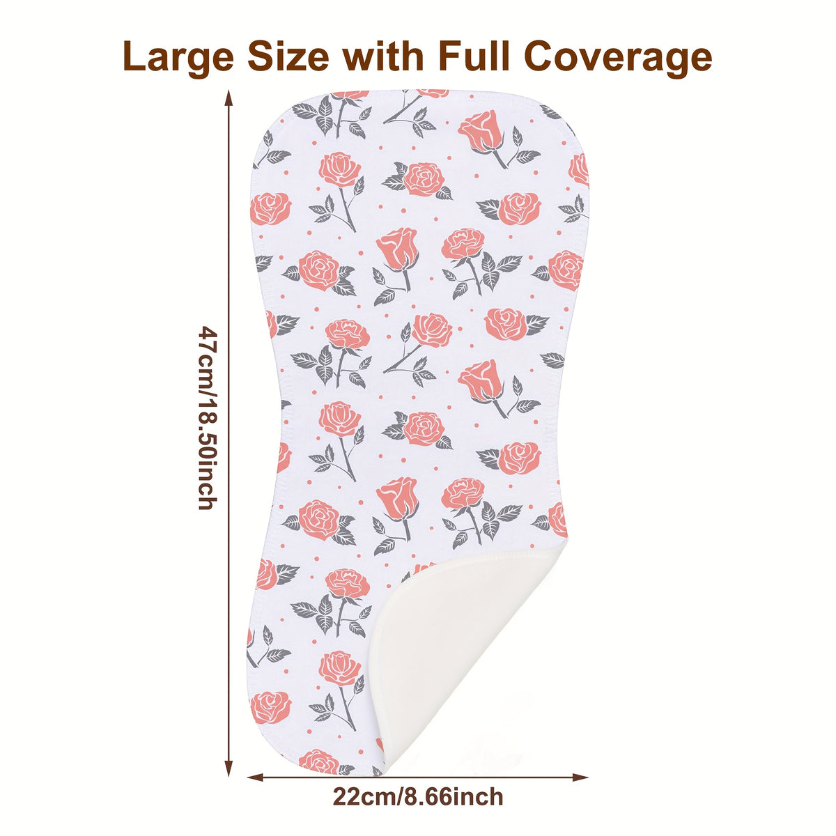 Printed Newborn Burp Cloths, 10-Piece Machine Washable Baby Washcloth and Burp Rag Set with Floral, Butterfly and Fox Style Options for Feeding