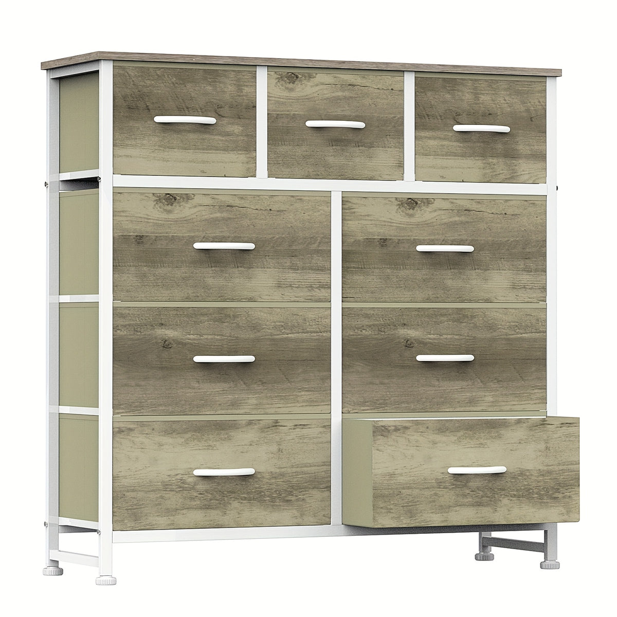 9 Drawer Storage Cabinet for Nursery and Bedroom, Chest of Drawers with Integrated Slide Rails, Multiple Color Options for Everyday Organization