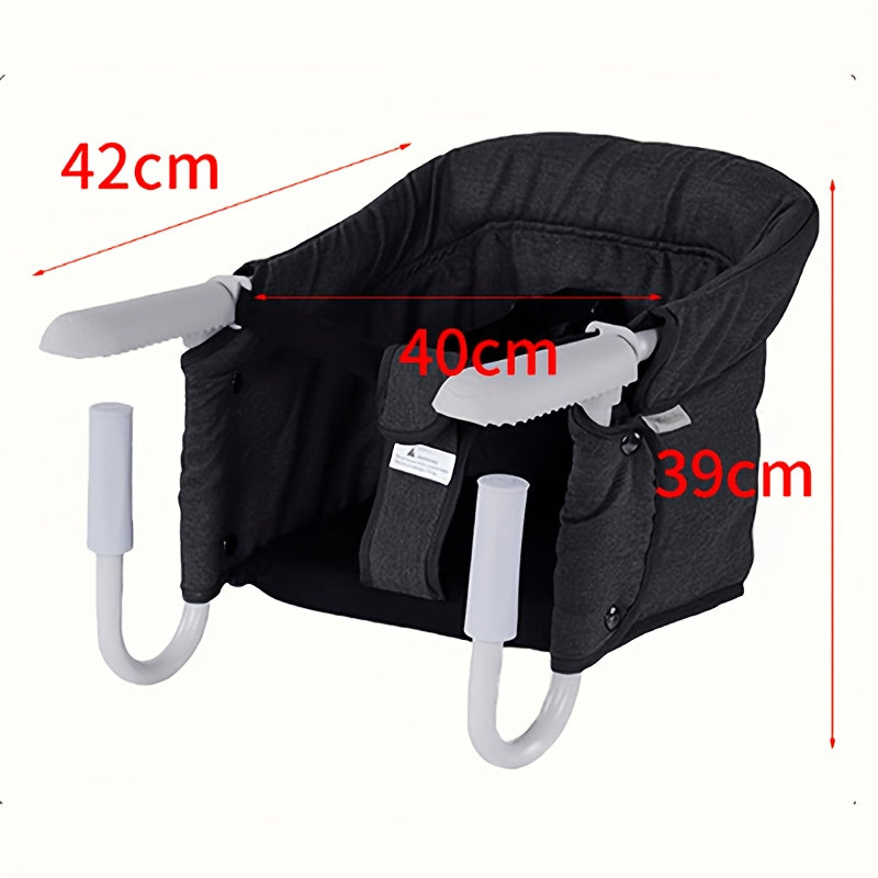 Portable Hook-On High Chair for Babies 6-36 Months, Foldable Table Feeding Seat with 3-Point Harness for Family Meals and Travel