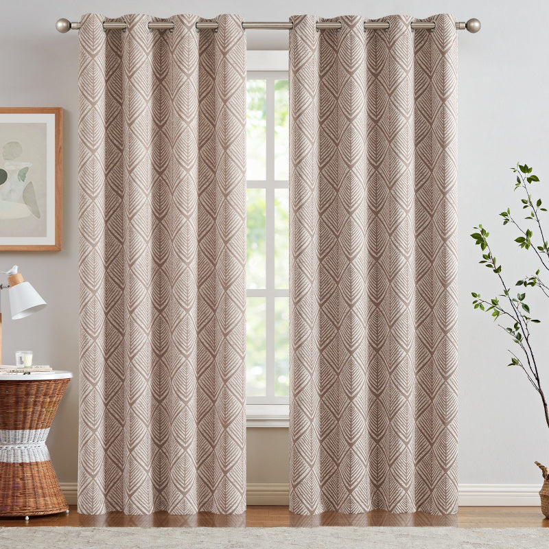Washable Nursery Blackout Curtains, 2 Polyester Grommet-Top Panels with Thermal Lining in Blue or Matcha Green, Multiple Window Sizes
