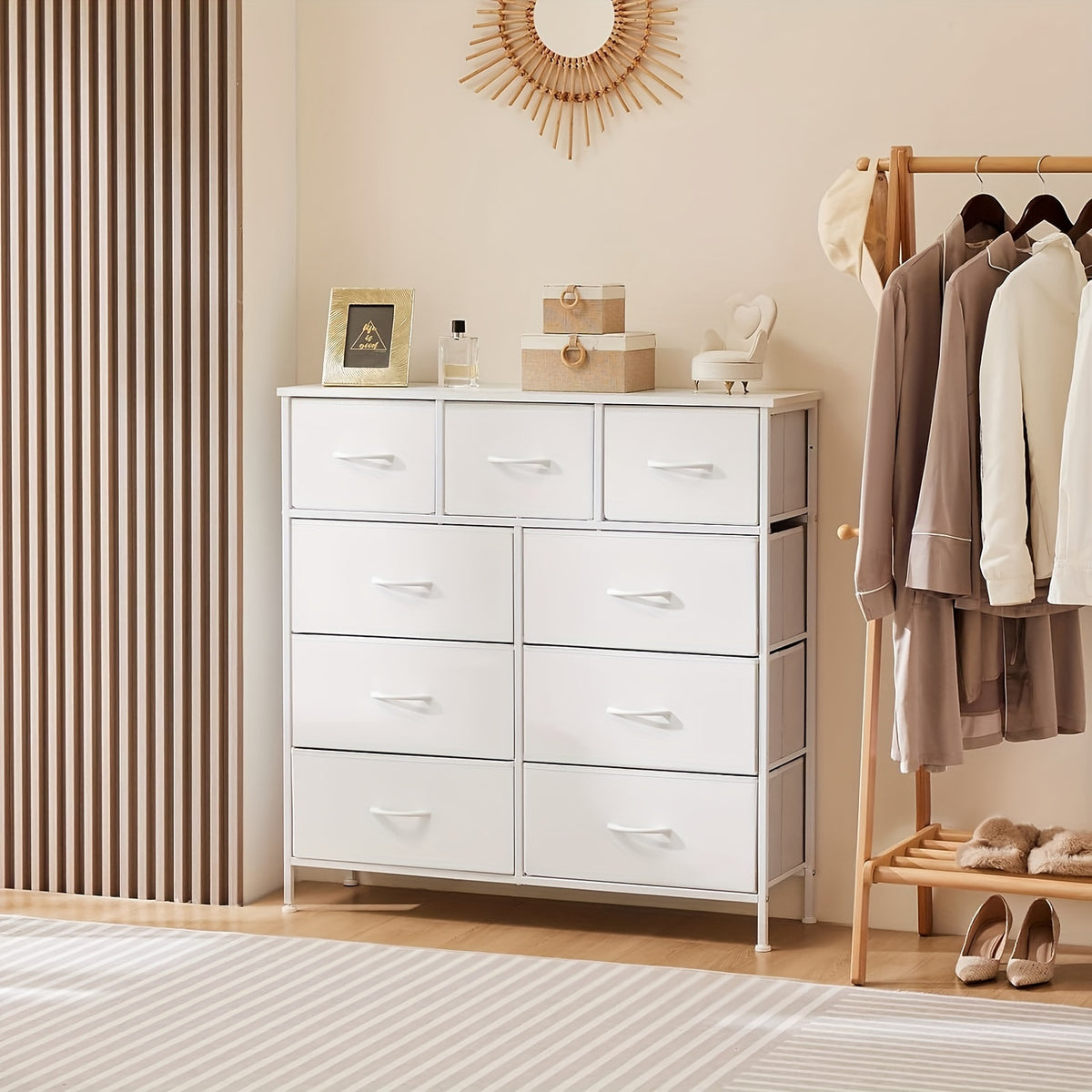 9 Drawer Storage Cabinet for Nursery and Bedroom, Chest of Drawers with Integrated Slide Rails, Multiple Color Options for Everyday Organization