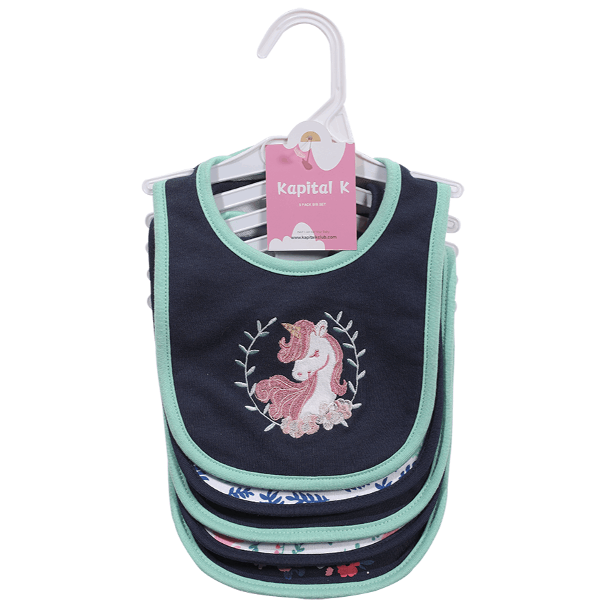 Double-Layer Cotton Baby Bibs 5-Pack with Cartoon Designs, Absorbent Adjustable Feeding Bib Set for Boys and Girls Ages 0ā3 Years