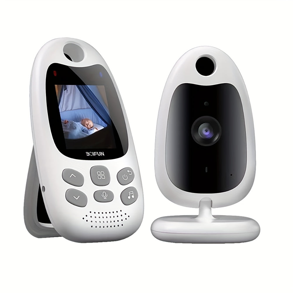 No WiFi Baby Monitor with Camera and Audio, BOIFUN VB610 Portable 2-Inch Screen with Night Vision, Two-Way Talk, VOX Mode and Temperature Alerts