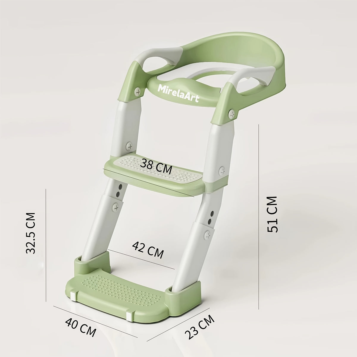 Wide-Step Toddler Toilet Training Seat with Ladder, Adjustable Potty Seat with Splash Guard, Anti-Slip Steps and Handles for Boys and Girls