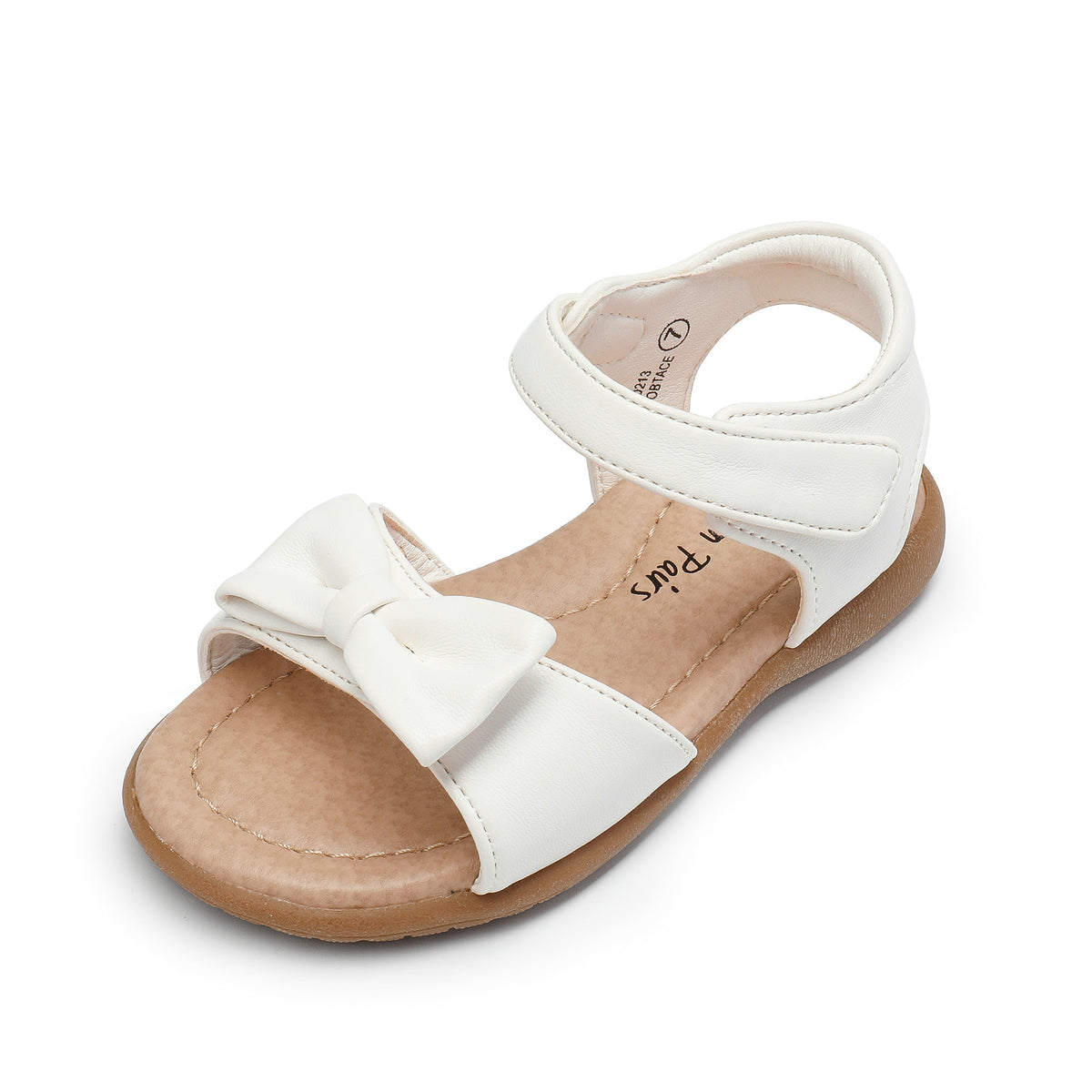 Girls Bow Sandals by DREAM PAIRS with Hook-and-Loop Fastener | Round-Toe TPR Sole Summer Shoes for Toddler, Little Kid and Big Kid Outings