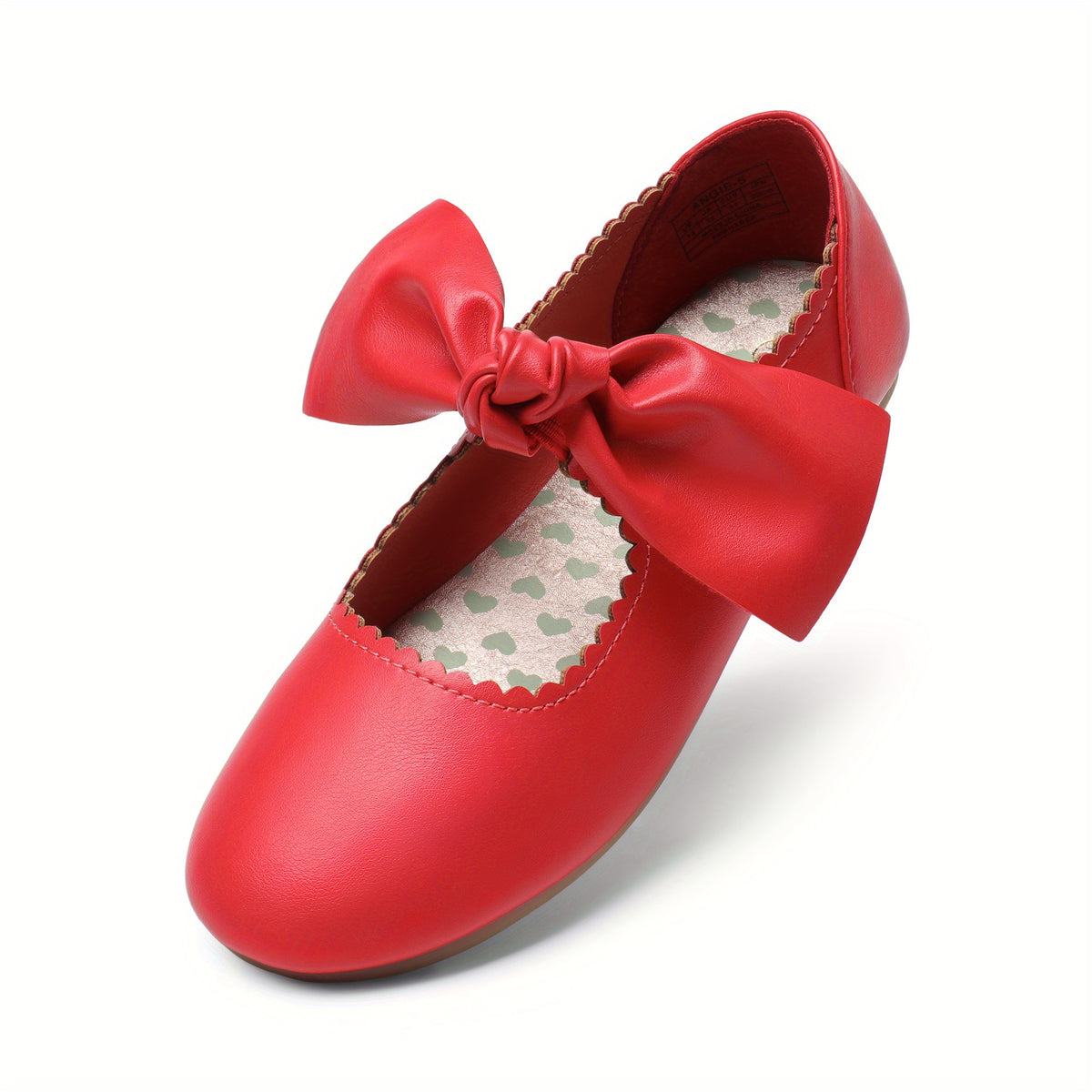 Girls Ballet Dress Flats with Bow and Elastic Strap, Soft Padded Mary Jane Shoes for Toddler, Little Kid & Big Kid Weddings, Parties and Christmas Outfits