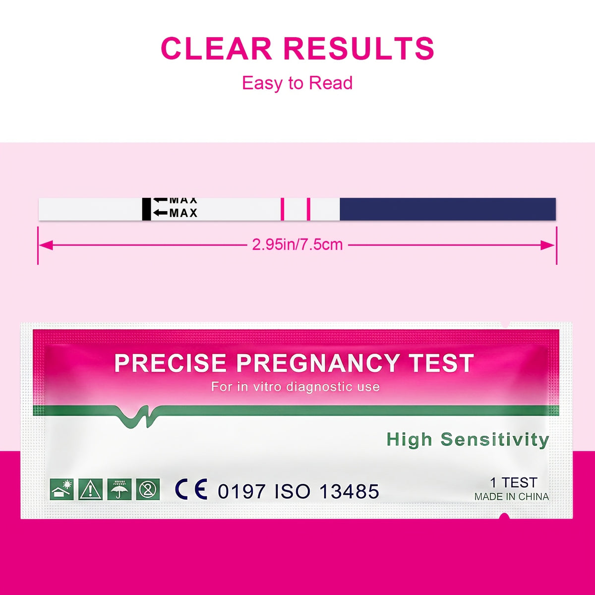 Early Detection Pregnancy Test Strips Kit, 50/100pcs Rapid HCG Home Pregnancy Test, 25mIU/mL Ultra-Sensitive Wide Strips, High Accuracy Bulk Testing Kit for Women and Healthcare Professionals