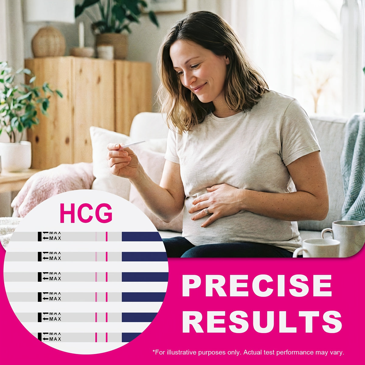 Early Detection Pregnancy Test Strips Kit, 50/100pcs Rapid HCG Home Pregnancy Test, 25mIU/mL Ultra-Sensitive Wide Strips, High Accuracy Bulk Testing Kit for Women and Healthcare Professionals