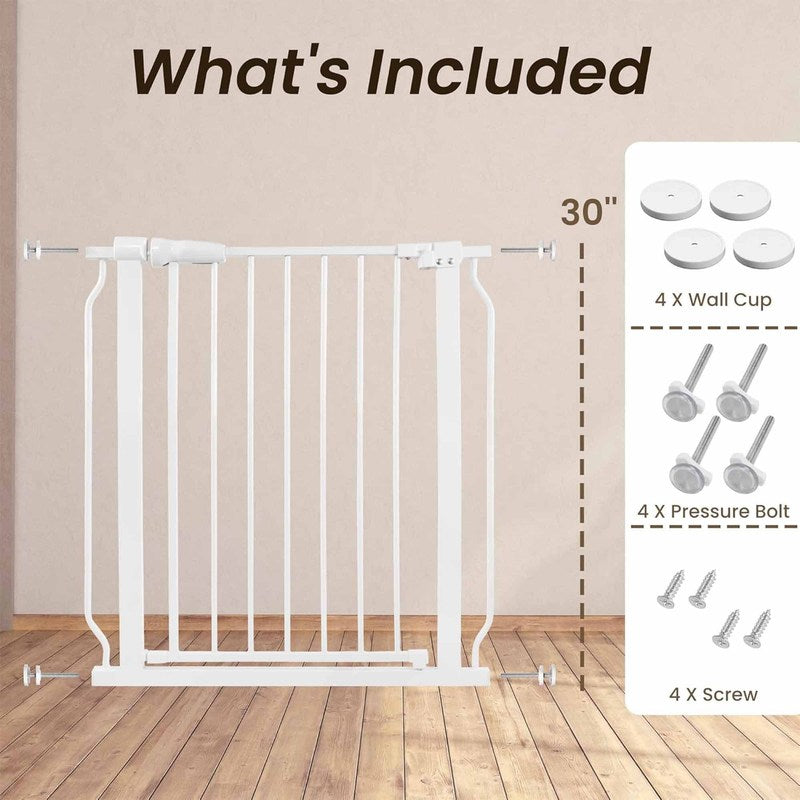 Walk-Through Baby Safety Gate by BalanceFrom, White Open-Box Doorway Barrier for Baby and Pets, Home Room Separation and Everyday Access