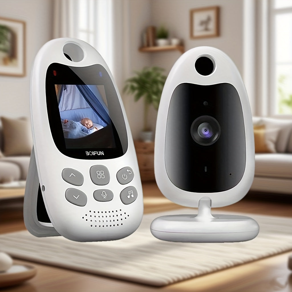No WiFi Baby Monitor with Camera and Audio, BOIFUN VB610 Portable 2-Inch Screen with Night Vision, Two-Way Talk, VOX Mode and Temperature Alerts