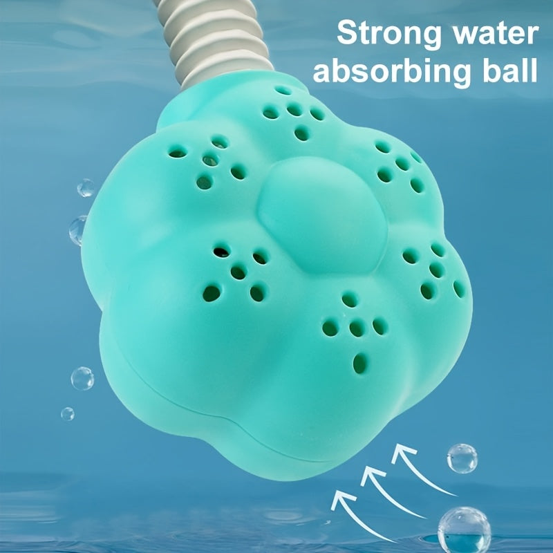 Sunflower Bath Toy with Spinning Spray Head, PVC Flower Water Play Spout in Red or Yellow for Supervised Kids Bathtub Play and Bath-Time Fun
