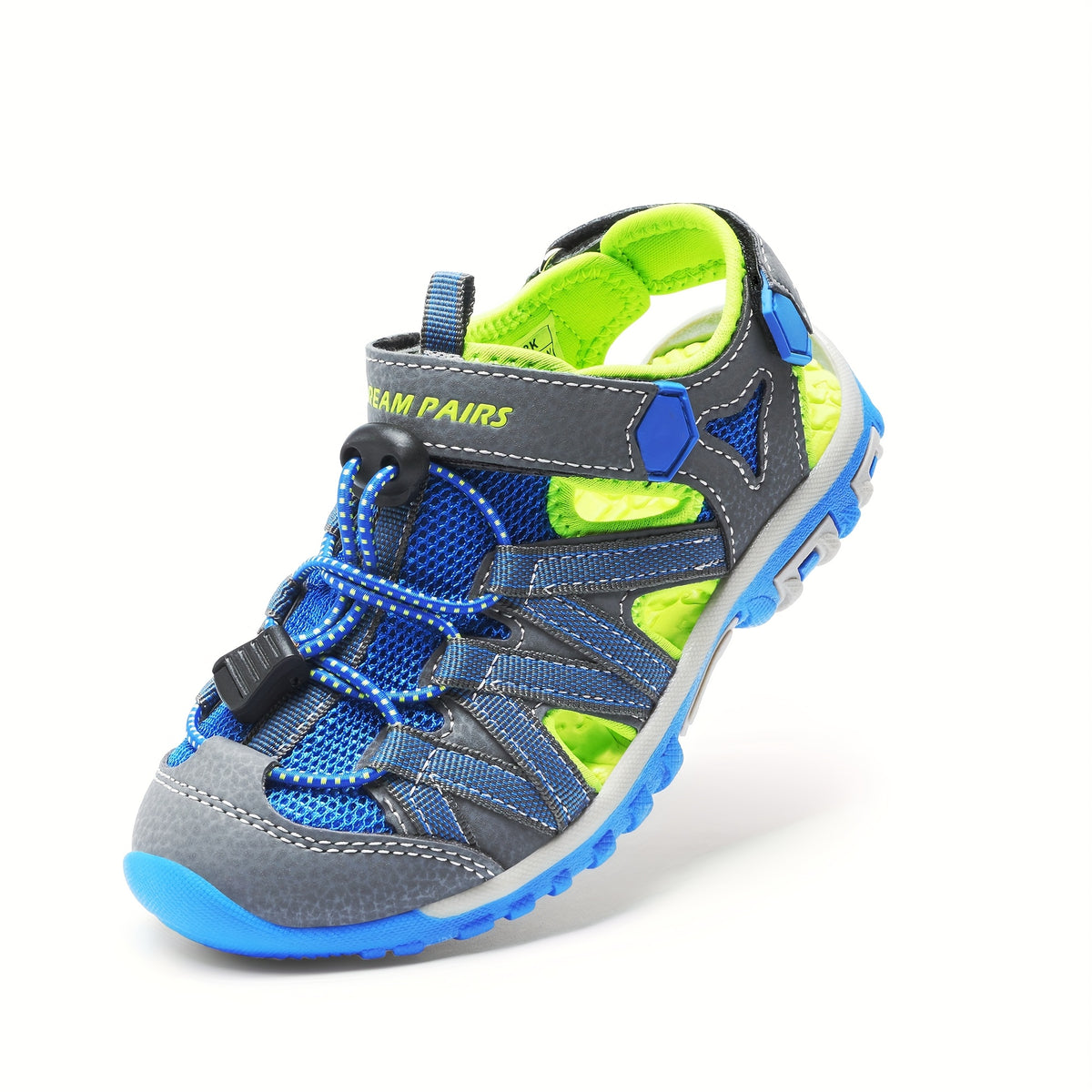 Kids Mesh Closed-Toe Sandals for Boys and Girls | Adjustable Two-Strap Outdoor Summer Shoes with EVA Soles for Toddler to Big Kid Sizes