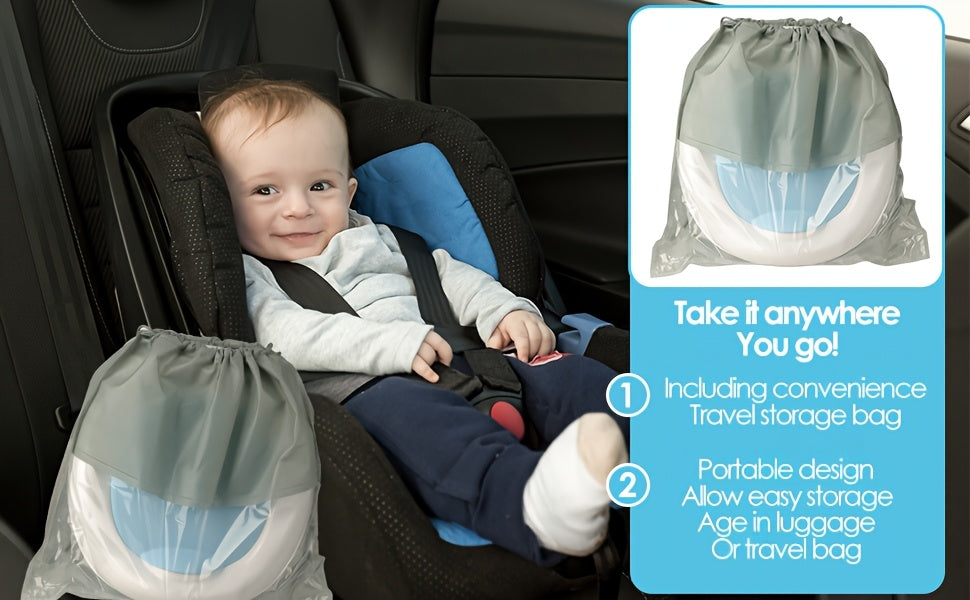 Foldable Travel Potty Chair for Boys and Girls with Storage Bag and 20 Disposable Liners Included, Portable Toddler Potty Seat for Indoor and Outdoor Use, Easy to Clean and Carry