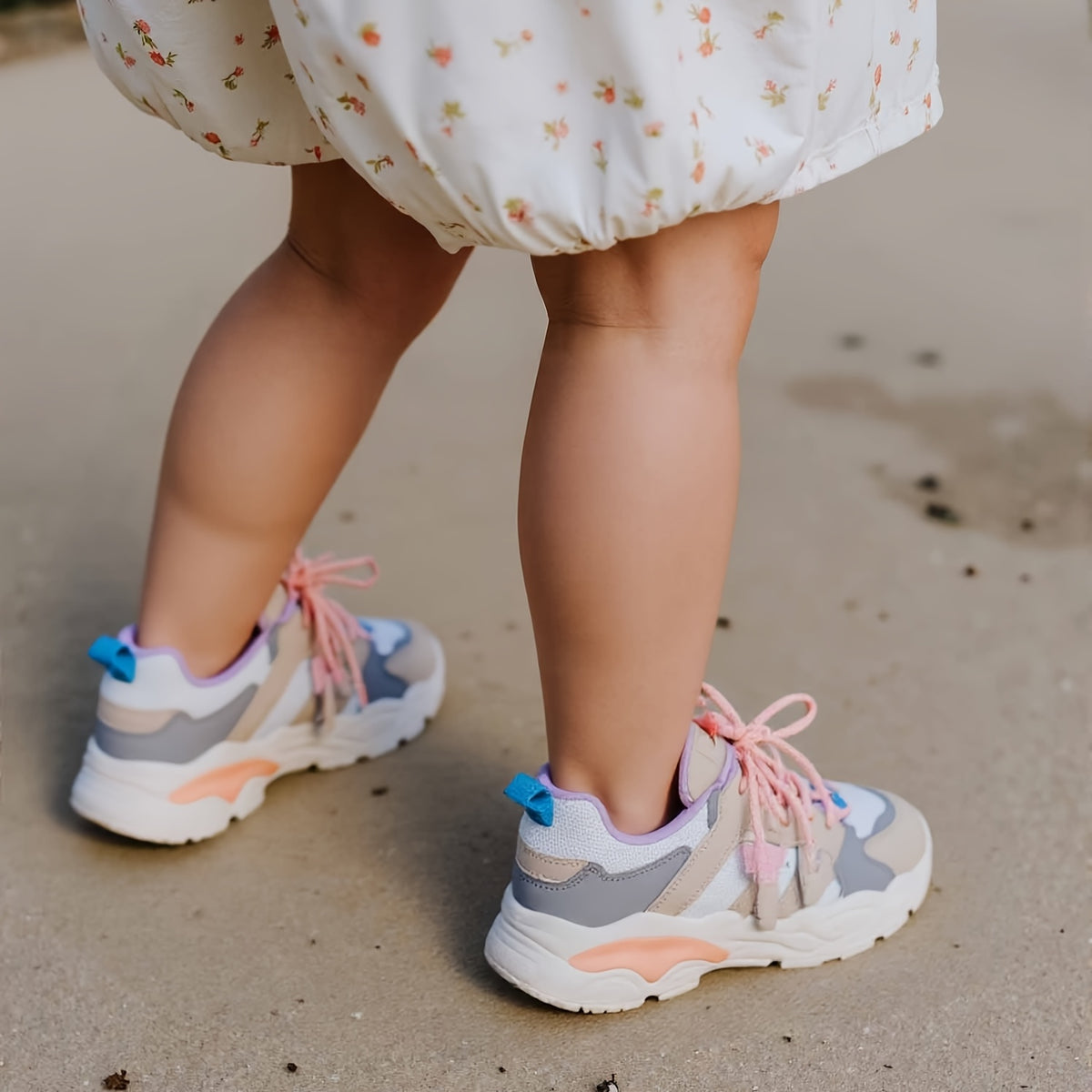 Kids Mesh Casual Sneakers with Soft Sole, Breathable Spring Shoes for Toddler and Little Kid Boys and Girls in Fuchsia, Beige or Black