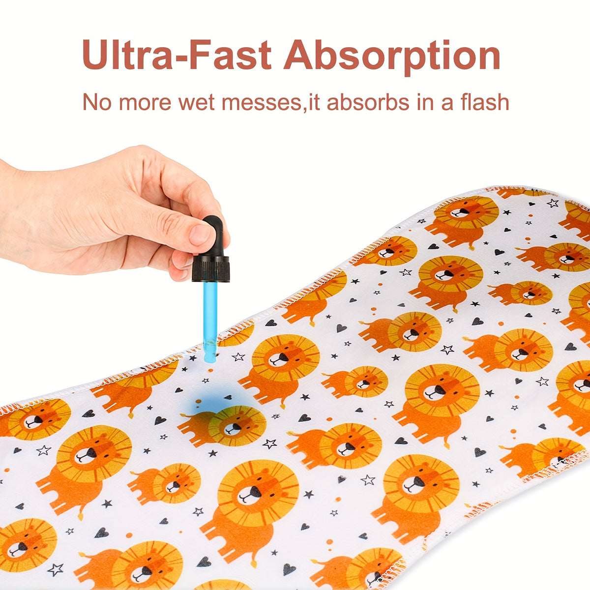 Baby Burp Cloths 10-Piece Set with Printed Style Options, Newborn Spit-Up Cloths and Washcloths for Boys and Girls, Everyday Feeding Essentials