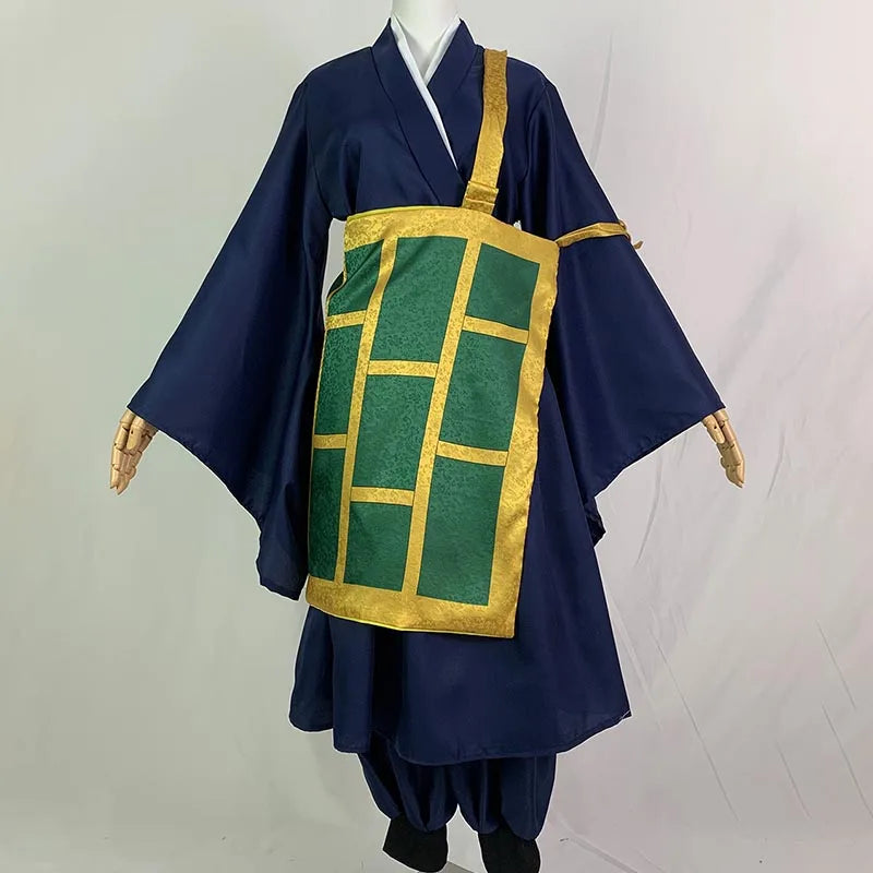 Suguru Geto Cosplay Costume for Men and Women, Kimono-Style Coat, Kasaya, Shirt and Pants with Optional 60 cm Wig for Halloween and Conventions